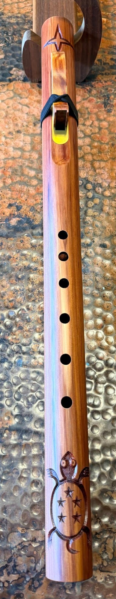 Carved Cedar Turtle F#-minor
